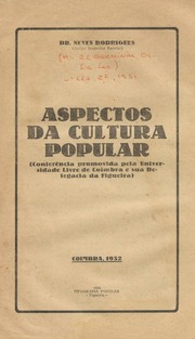 ASPECTOS DA CULTURA POPULAR by Neves Rodrigues -