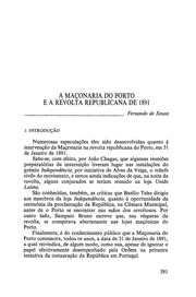 A MAÇONARIA DO PORTO E A REVOLTA 1891 by Fernando de Sousa -