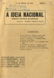 A Ideia Nacional N01 17Mar1915 - Homem Cristo Filho by Homem Cristo Filho -