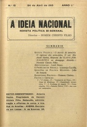 A Ideia Nacional N12 24Abr1915 - Homem Cristo Filho by Homem Cristo Filho -