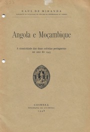 ANGOLA E MOÇAMBIQUE A SISMICIDADE DAS DUAS COLÓNIAS PORTUGUESAS NO ANO DE 1945 by Raul de Miranda -